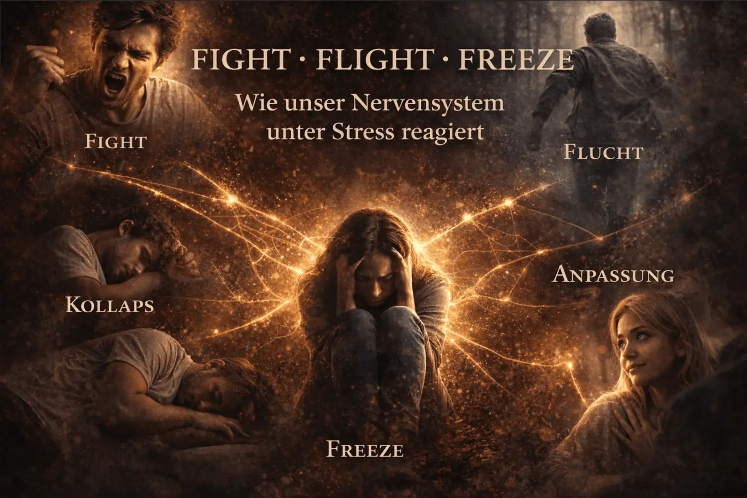 Fight, Flight, Freeze & Tend-and-Befriend: So reagiert dein Nervensystem auf Stress